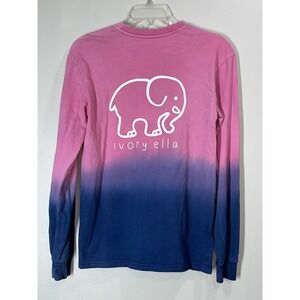 Women's Ivory Ella Pullover Crewneck Long‎ Sleeve Shirt Size XS Elephant